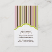 Modèle de carte de visite de confections (Dos)