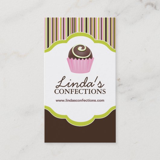 Modèle de carte de visite de confections (Devant)