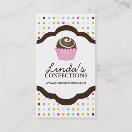 Modèle de carte de visite de confections (Devant)