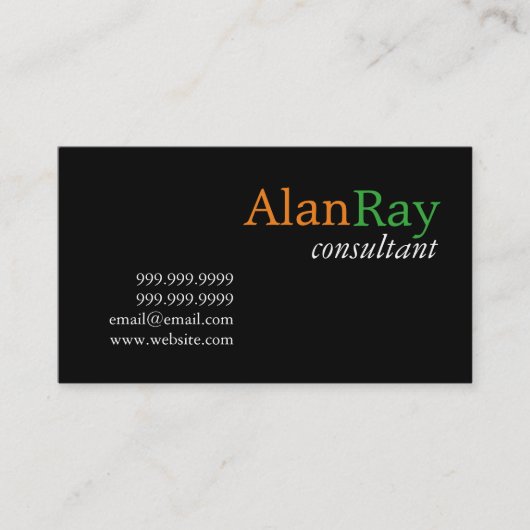 Modèle de carte de visite de consultant moderne (Devant)