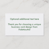 Modèle de carte de visite de coq (Dos)