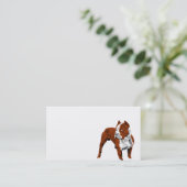 Modèle de carte de visite de couleur de Pitbull (Debout devant)