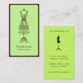 Modèle de carte de visite de couturier (Devant / Derrière)