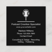 Modèle de carte de visite de création de podcast c (Devant)