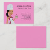 Modèle de carte de visite de Cupake avec le char (Devant / Derrière)