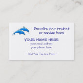 Modèle de carte de visite de danse de dauphin (Dos)