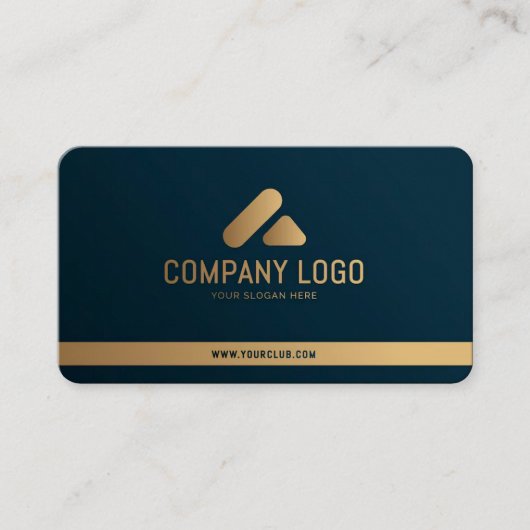 Modèle de carte de visite de feuille d'or (Devant)