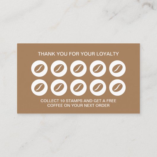 Modèle de carte de visite de fidélité à la boutiqu (Dos)