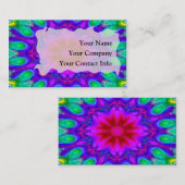 Modèle de carte de visite de fleur de paon (Devant / Derrière)