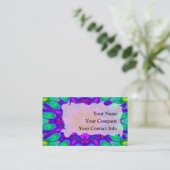 Modèle de carte de visite de fleur de paon (Debout devant)