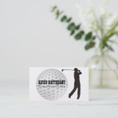 Modèle de carte de visite de golfeur d'entraîneur (Debout devant)