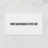 Modèle de carte de visite de gymnase de boxe (Dos)