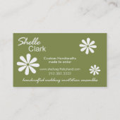 Modèle de carte de visite de jardin d'agrément (Dos)