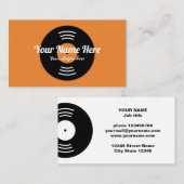 Modèle de carte de visite de jockey de disque de (Devant / Derrière)
