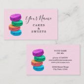 Modèle de carte de visite de la boulangerie Macaro (Devant / Derrière)