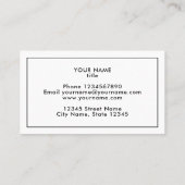 Modèle de carte de visite de la carte d'état Vinta (Dos)