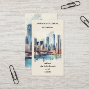 Modèle de carte de visite de la skyline de New Yor