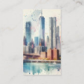 Modèle de carte de visite de la skyline de New Yor (Dos)