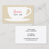 Modèle de carte de visite de la société de café Ca (Devant / Derrière)