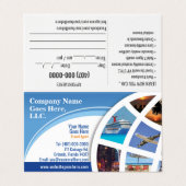 Modèle de carte de visite de l'agent de voyage (Extérieur déplié)