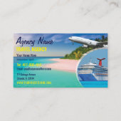 Modèle de carte de visite de l'agent de voyage (Devant)
