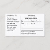 Modèle de carte de visite de l'agent de voyage (Dos)