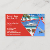 Modèle de carte de visite de l'agent de voyage (Devant)