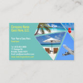 Modèle de carte de visite de l'agent de voyage (Devant)