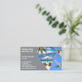 Modèle de carte de visite de l'agent de voyage (Debout devant)