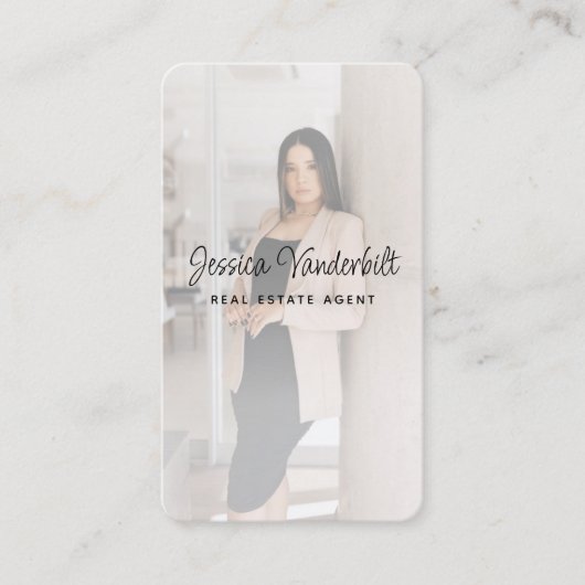 Modèle de carte de visite de l'agent immobilier | (Devant)