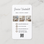 Modèle de carte de visite de l'agent immobilier |  (Dos)