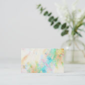 Modèle de carte de visite de l'aquarelle abstraite (Debout devant)