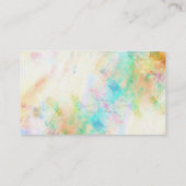 Modèle de carte de visite de l'aquarelle abstraite (Dos)