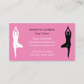 Modèle de carte de visite de l'atelier de Yoga (Dos)