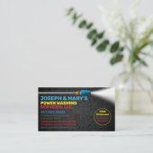 Modèle de carte de visite de lavage et de nettoyag (Debout devant)