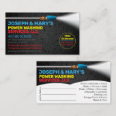 Modèle de carte de visite de lavage et de nettoyag (Devant / Derrière)