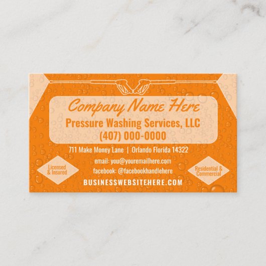 Modèle de carte de visite de lavage et de nettoyag (Devant)