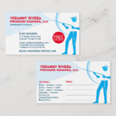 Modèle de carte de visite de lavage et de nettoyag (Devant / Derrière)