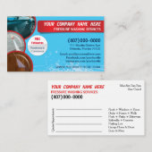 Modèle de carte de visite de lavage et de nettoyag (Devant / Derrière)