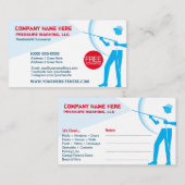 Modèle de carte de visite de lavage et de nettoyag (Devant / Derrière)