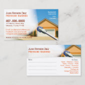 Modèle de carte de visite de lavage et de nettoyag (Devant / Derrière)