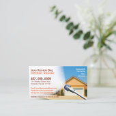 Modèle de carte de visite de lavage et de nettoyag (Debout devant)