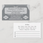 Modèle de carte de visite de lavage et de nettoyag (Devant / Derrière)