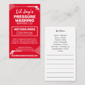 Modèle de carte de visite de lavage et de nettoyag (Devant / Derrière)