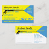 Modèle de carte de visite de lavage et de nettoyag (Devant / Derrière)