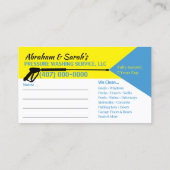 Modèle de carte de visite de lavage et de nettoyag (Dos)