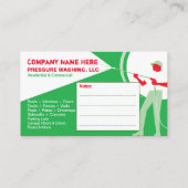 Modèle de carte de visite de lavage et de nettoyag (Dos)