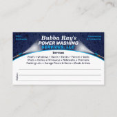 Modèle de carte de visite de lavage et de nettoyag (Dos)