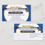 Modèle de carte de visite de lavage et de nettoyag (Devant / Derrière)