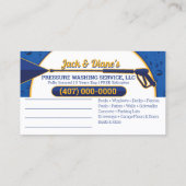 Modèle de carte de visite de lavage et de nettoyag (Dos)